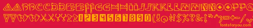 Ouchstd Font – Orange Fonts on Red Background