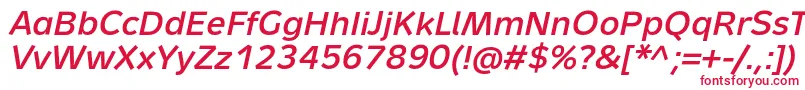 MetronMediumProItalic-fontti – punaiset fontit