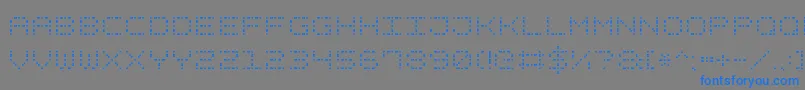 Шрифт DashDotSquare7 – синие шрифты на сером фоне