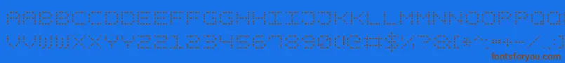 Шрифт DashDotSquare7 – коричневые шрифты на синем фоне