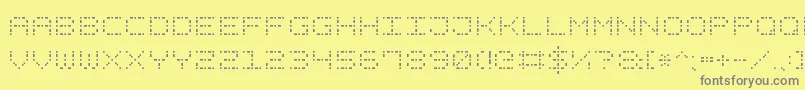 DashDotSquare7 Font – Gray Fonts on Yellow Background