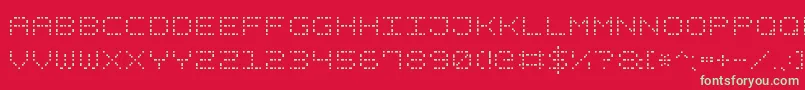 DashDotSquare7 Font – Green Fonts on Red Background