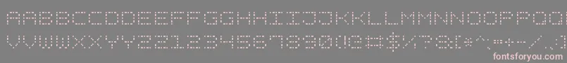 DashDotSquare7-Schriftart – Rosa Schriften auf grauem Hintergrund