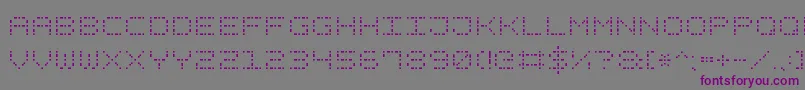 DashDotSquare7 Font – Purple Fonts on Gray Background