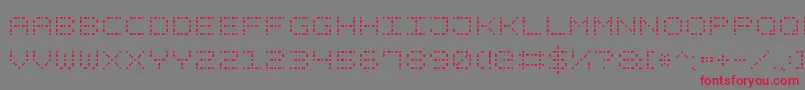 Шрифт DashDotSquare7 – красные шрифты на сером фоне