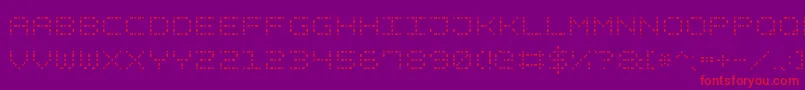 Police DashDotSquare7 – polices rouges sur fond violet