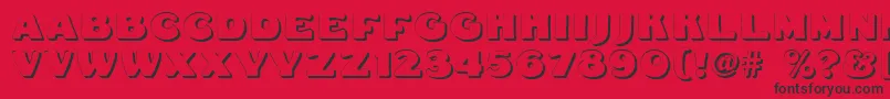 Fatfreddieshadow Font – Black Fonts on Red Background