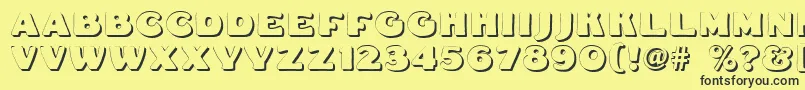 Fatfreddieshadow Font – Black Fonts on Yellow Background