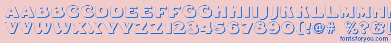 Fatfreddieshadow Font – Blue Fonts on Pink Background