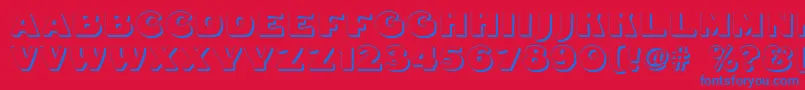 Fatfreddieshadow Font – Blue Fonts on Red Background