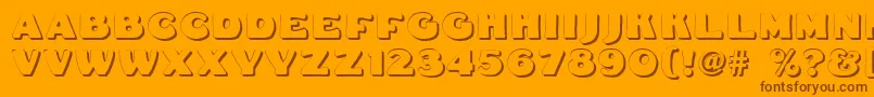 Fatfreddieshadow Font – Brown Fonts on Orange Background