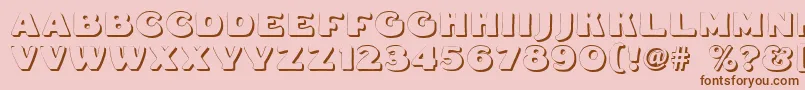 Fatfreddieshadow Font – Brown Fonts on Pink Background