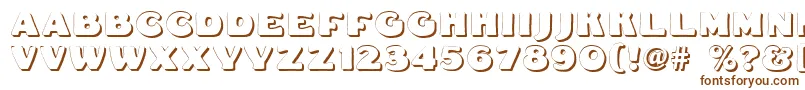 Fatfreddieshadow Font – Brown Fonts on White Background