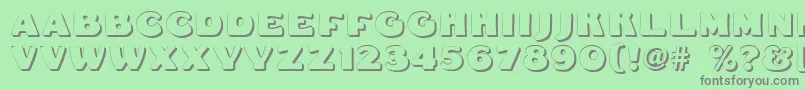 Fatfreddieshadow Font – Gray Fonts on Green Background