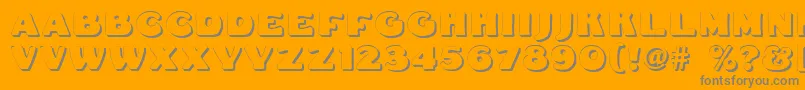 Fatfreddieshadow Font – Gray Fonts on Orange Background