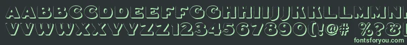 Fatfreddieshadow Font – Green Fonts on Black Background