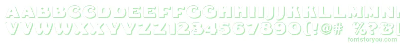 Fatfreddieshadow Font – Green Fonts on White Background