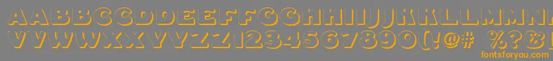 Fatfreddieshadow Font – Orange Fonts on Gray Background