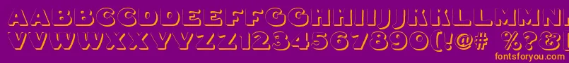 Fatfreddieshadow Font – Orange Fonts on Purple Background