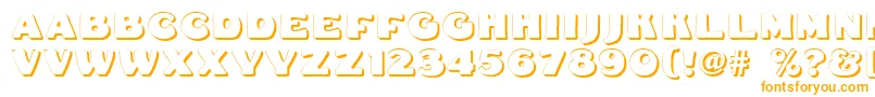 Fatfreddieshadow Font – Orange Fonts on White Background