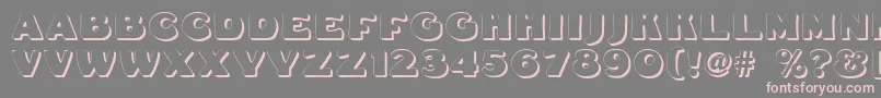 Fatfreddieshadow Font – Pink Fonts on Gray Background