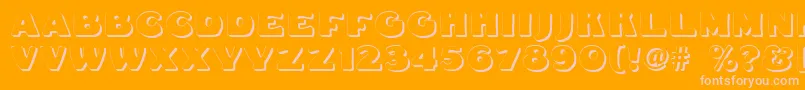 Fatfreddieshadow Font – Pink Fonts on Orange Background