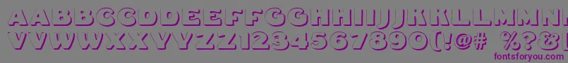 Fatfreddieshadow Font – Purple Fonts on Gray Background