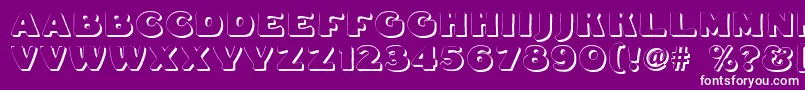 Fatfreddieshadow Font – White Fonts on Purple Background