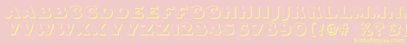 Fatfreddieshadow Font – Yellow Fonts on Pink Background