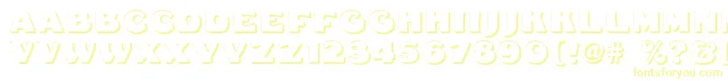 Fatfreddieshadow Font – Yellow Fonts on White Background