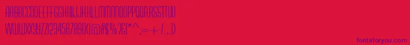 AstuteRegular Font – Purple Fonts on Red Background