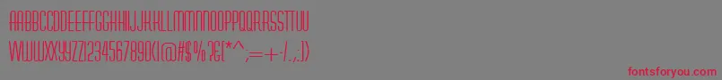 フォントAstuteRegular – 赤い文字の灰色の背景