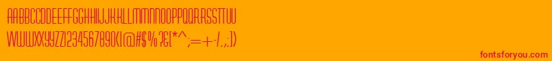 AstuteRegular Font – Red Fonts on Orange Background