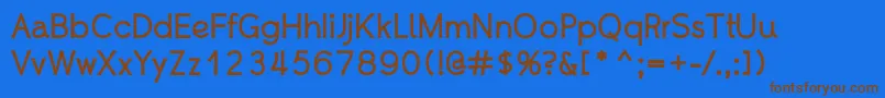 WhipsmartBold Font – Brown Fonts on Blue Background