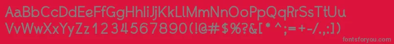 フォントWhipsmartBold – 赤い背景に灰色の文字
