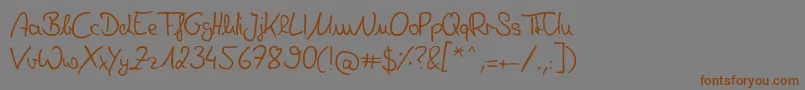 fuente DeniseHandwriting – Fuentes Marrones Sobre Fondo Gris