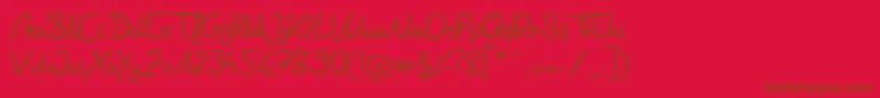 Lisätietoja DeniseHandwriting-fontista DeniseHandwriting-fontti – ruskeat fontit punaisella taustalla