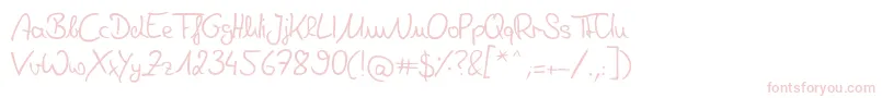 DeniseHandwriting-fontti – vaaleanpunaiset fontit