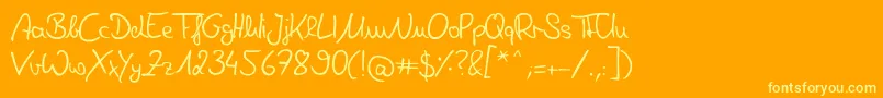 fuente DeniseHandwriting – Fuentes Amarillas Sobre Fondo Naranja