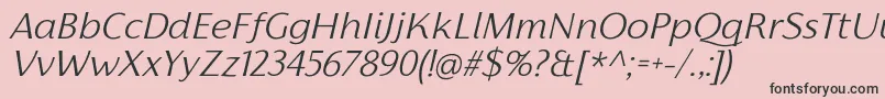 FlorentiaLightItalicTrial Font – Black Fonts on Pink Background