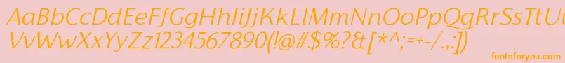 fuente FlorentiaLightItalicTrial – Fuentes Naranjas Sobre Fondo Rosa