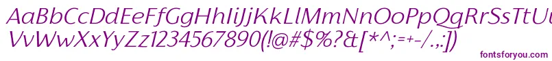 FlorentiaLightItalicTrial-Schriftart – Violette Schriften