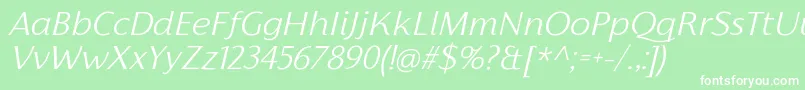 FlorentiaLightItalicTrial Font – White Fonts on Green Background