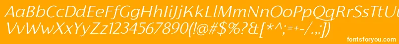 FlorentiaLightItalicTrial Font – White Fonts on Orange Background