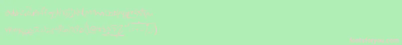 フォントChameleonDreams – 緑の背景にピンクのフォント