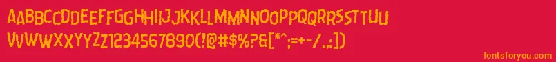 Wormcuisinestag Font – Orange Fonts on Red Background