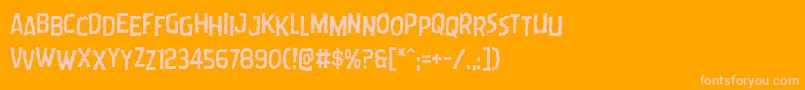 Wormcuisinestag Font – Pink Fonts on Orange Background
