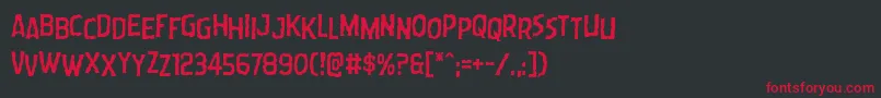 Wormcuisinestag Font – Red Fonts on Black Background