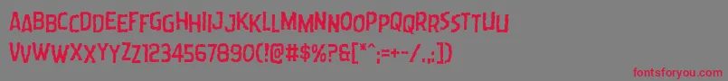 Wormcuisinestag Font – Red Fonts on Gray Background
