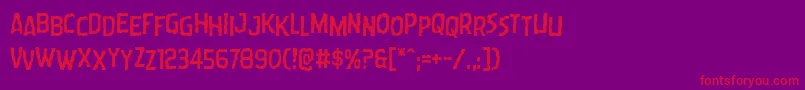 Wormcuisinestag Font – Red Fonts on Purple Background